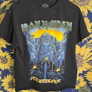Iron Maiden Powerslave Graphic T-Shirt Adult Medium 80s Metalcore Band Tee